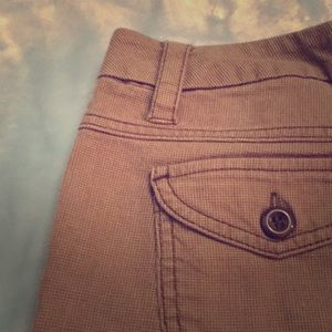 Bootcut brown patterned pants